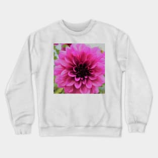 Bright Pink Dahlia Crewneck Sweatshirt